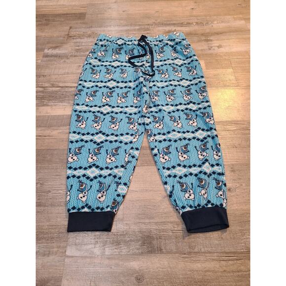 Disney xl 16-18 womens fleece olaf frozen jogger style pajama pants - Picture 1 of 7